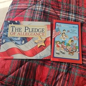 Lot Of 2 Scholastic Books: Red, White, and Blue, Pledge of Allegiance Edition